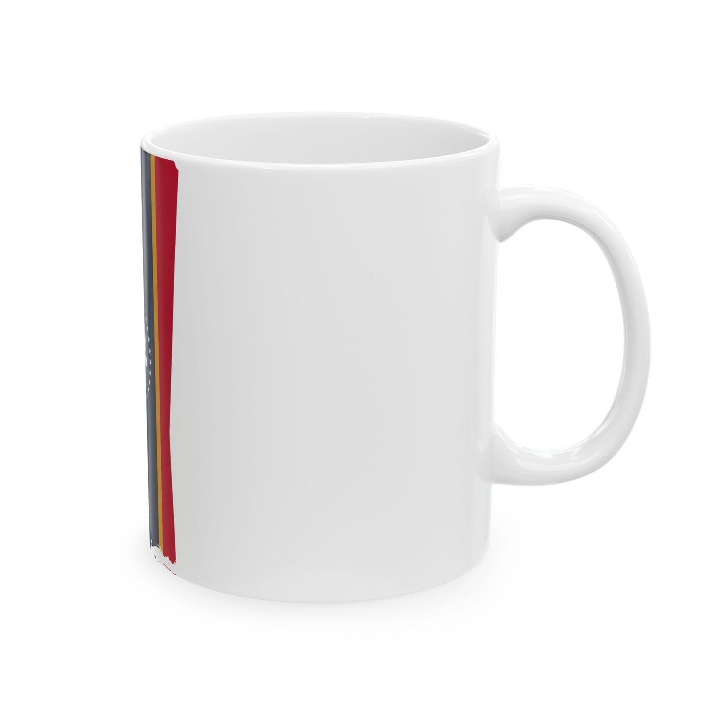 Flag map of Mississippi (United States) White Coffee Mug-Go Mug Yourself