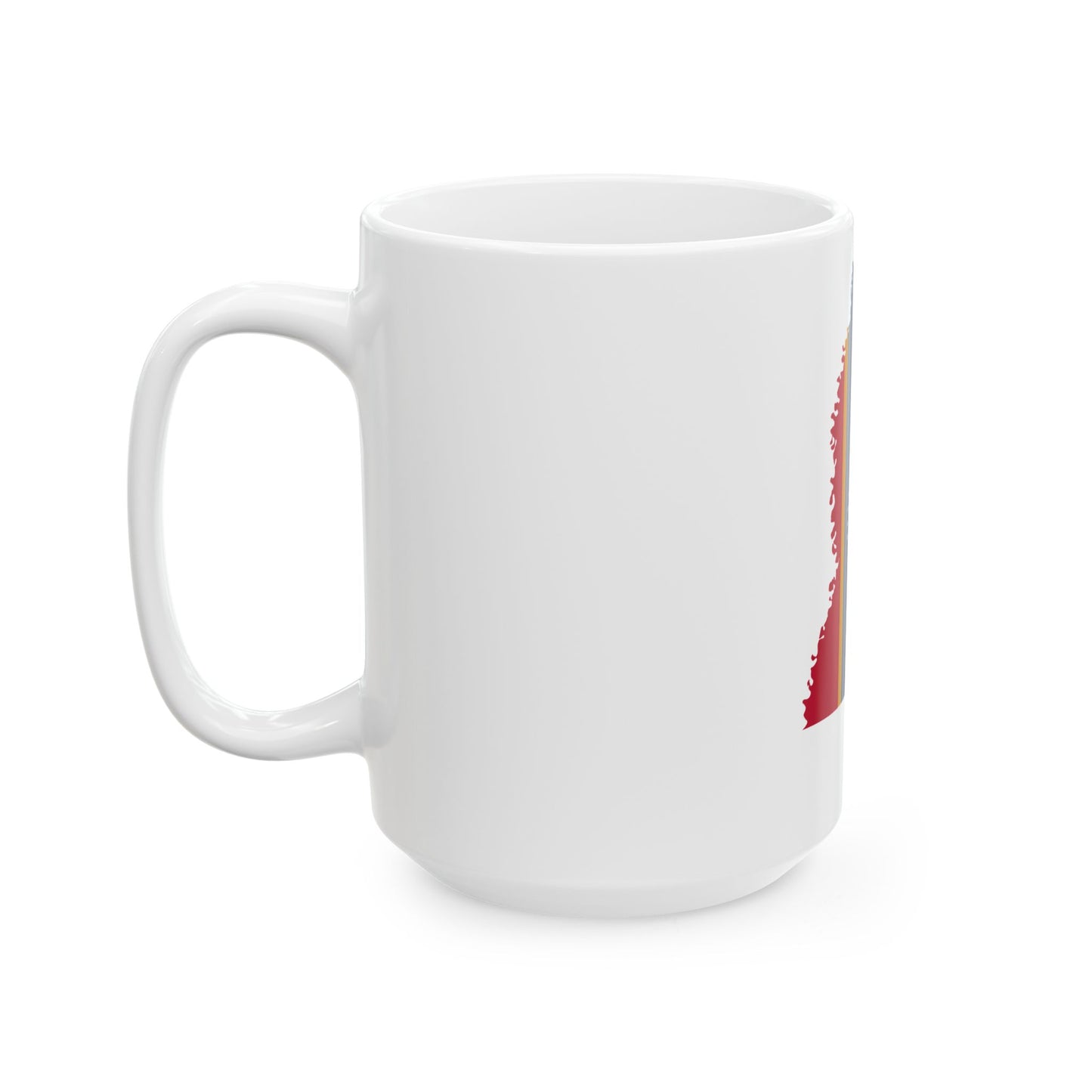 Flag map of Mississippi (United States) White Coffee Mug-Go Mug Yourself