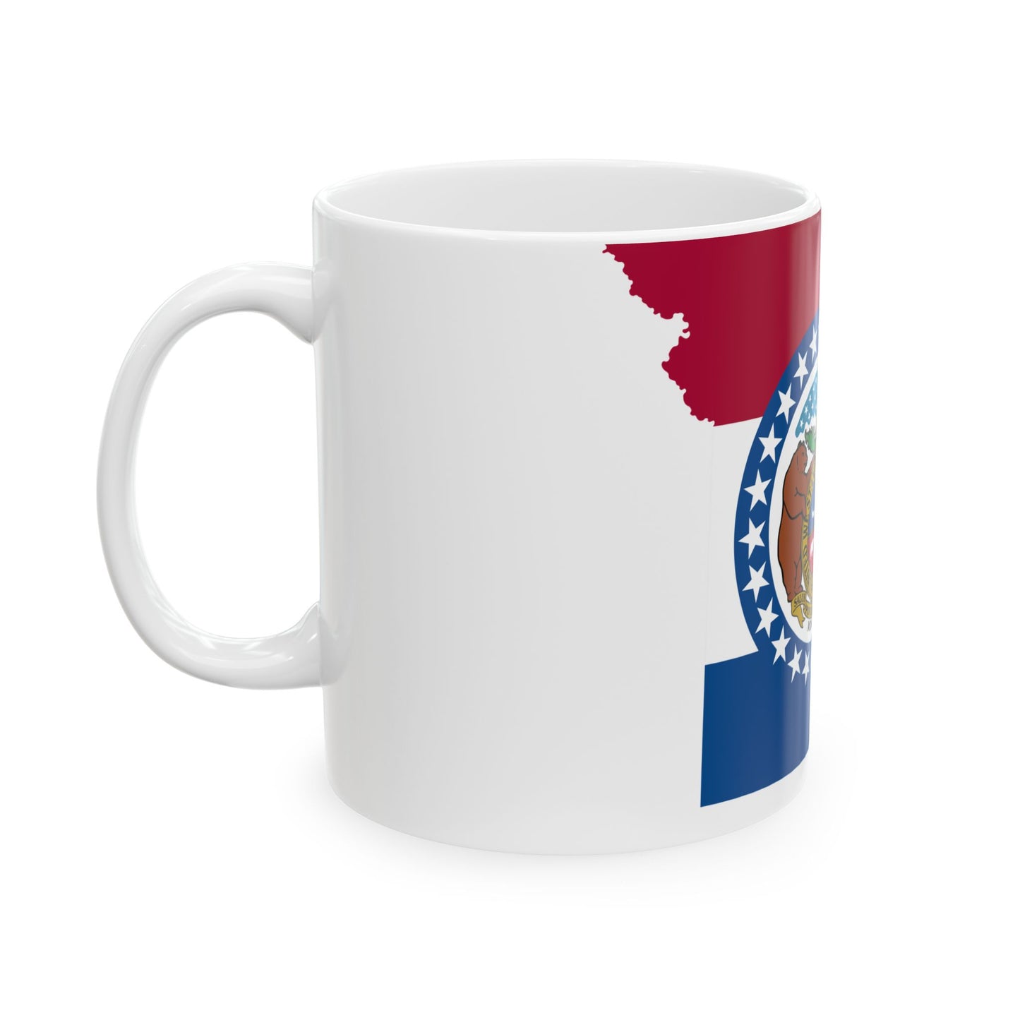 Flag-map of Missouri (United States) White Coffee Mug-Go Mug Yourself
