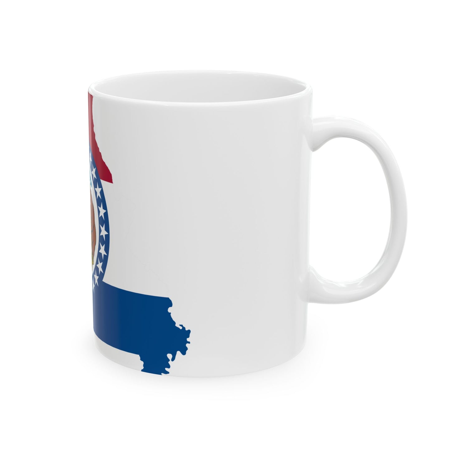 Flag-map of Missouri (United States) White Coffee Mug-Go Mug Yourself