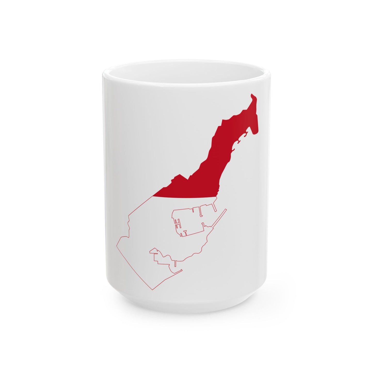 Flag-map of Monaco2 (Monaco) White Coffee Mug-15oz-Go Mug Yourself