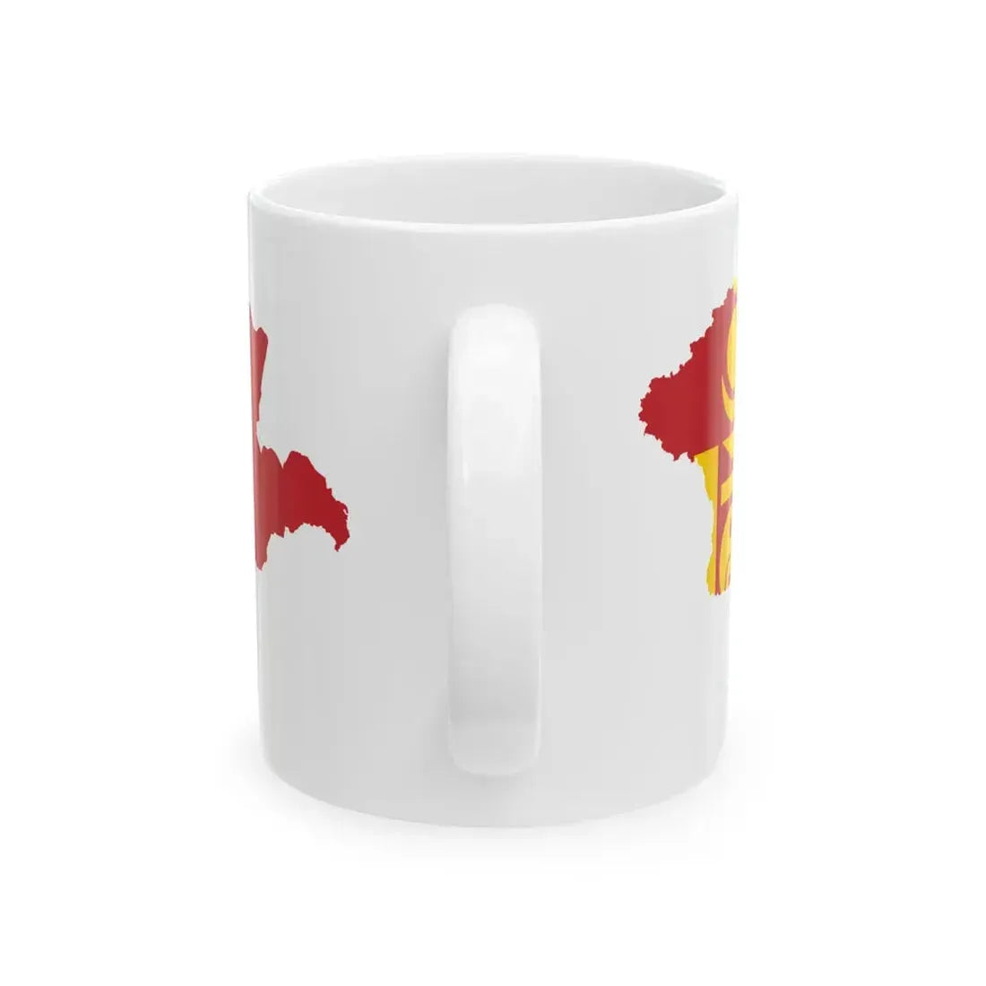 Flag-map of Mongolia (Mongolia) White Coffee Mug - Go Mug Yourself