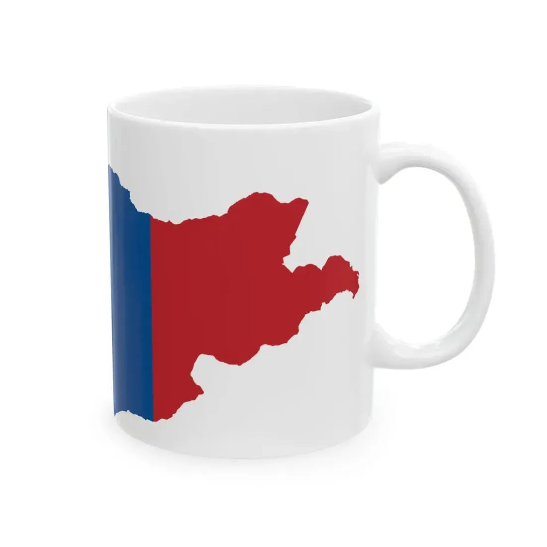 Flag-map of Mongolia (Mongolia) White Coffee Mug - Go Mug Yourself