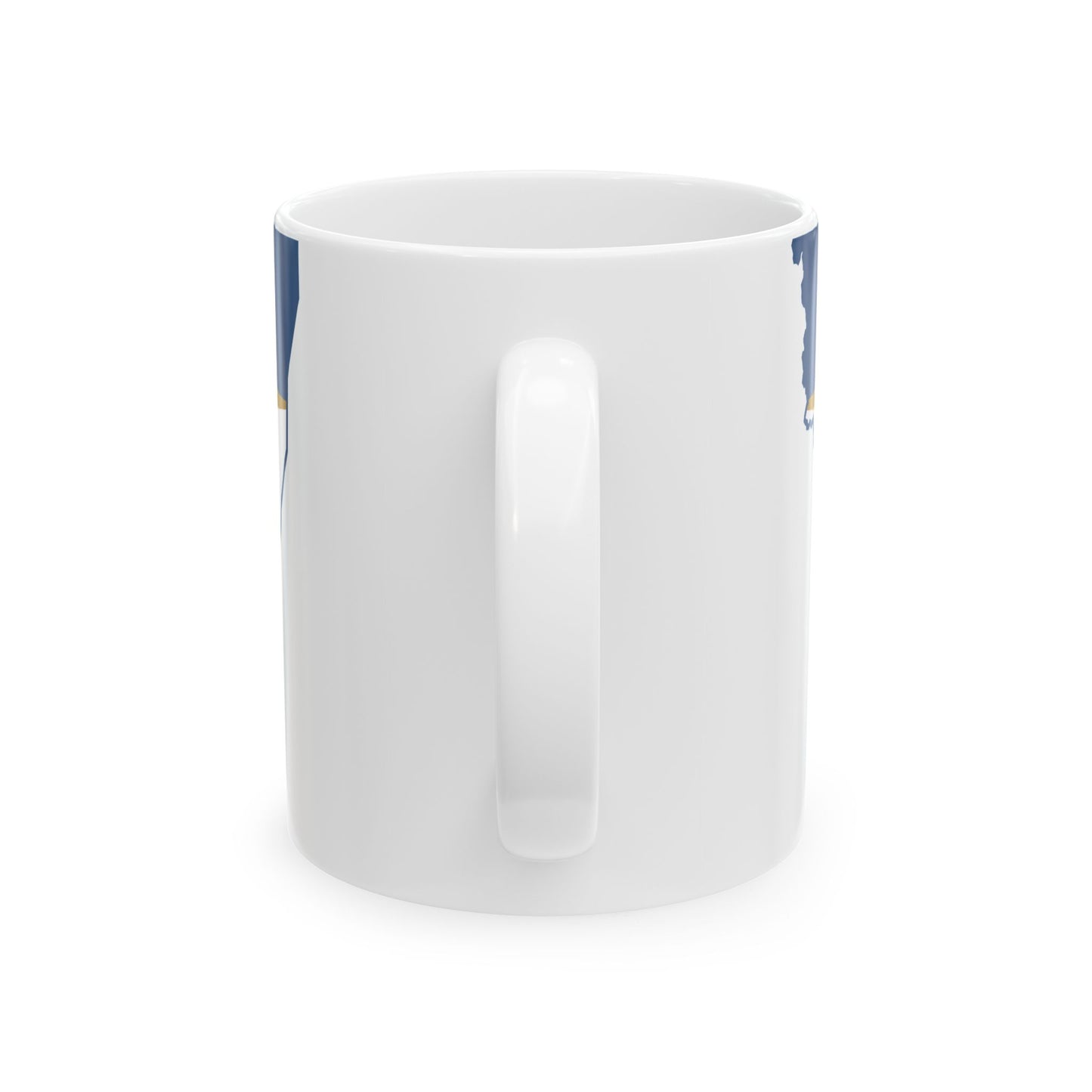 Flag map of Monongalia County West Virginia (United States) White Coffee Mug-Go Mug Yourself