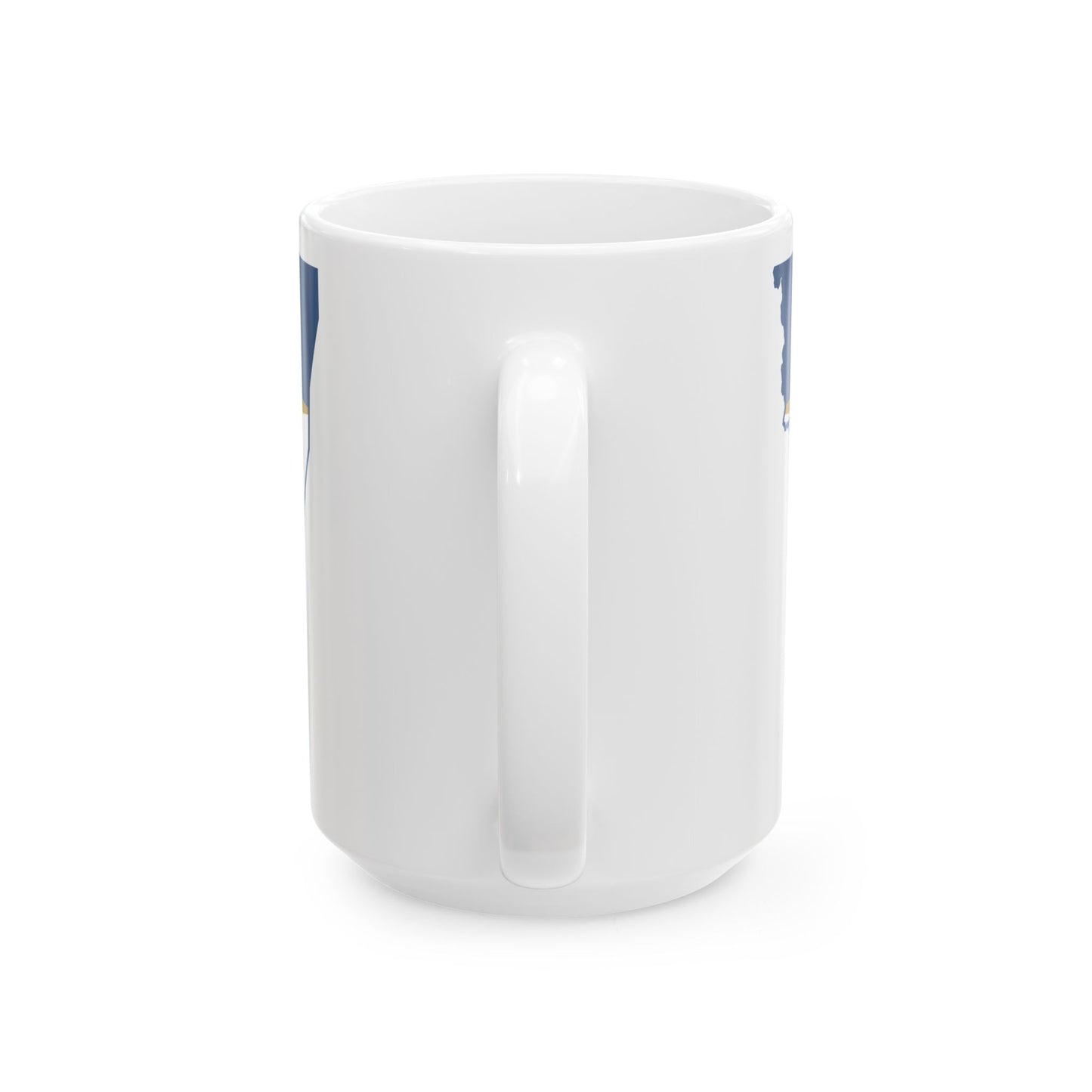 Flag map of Monongalia County West Virginia (United States) White Coffee Mug-Go Mug Yourself