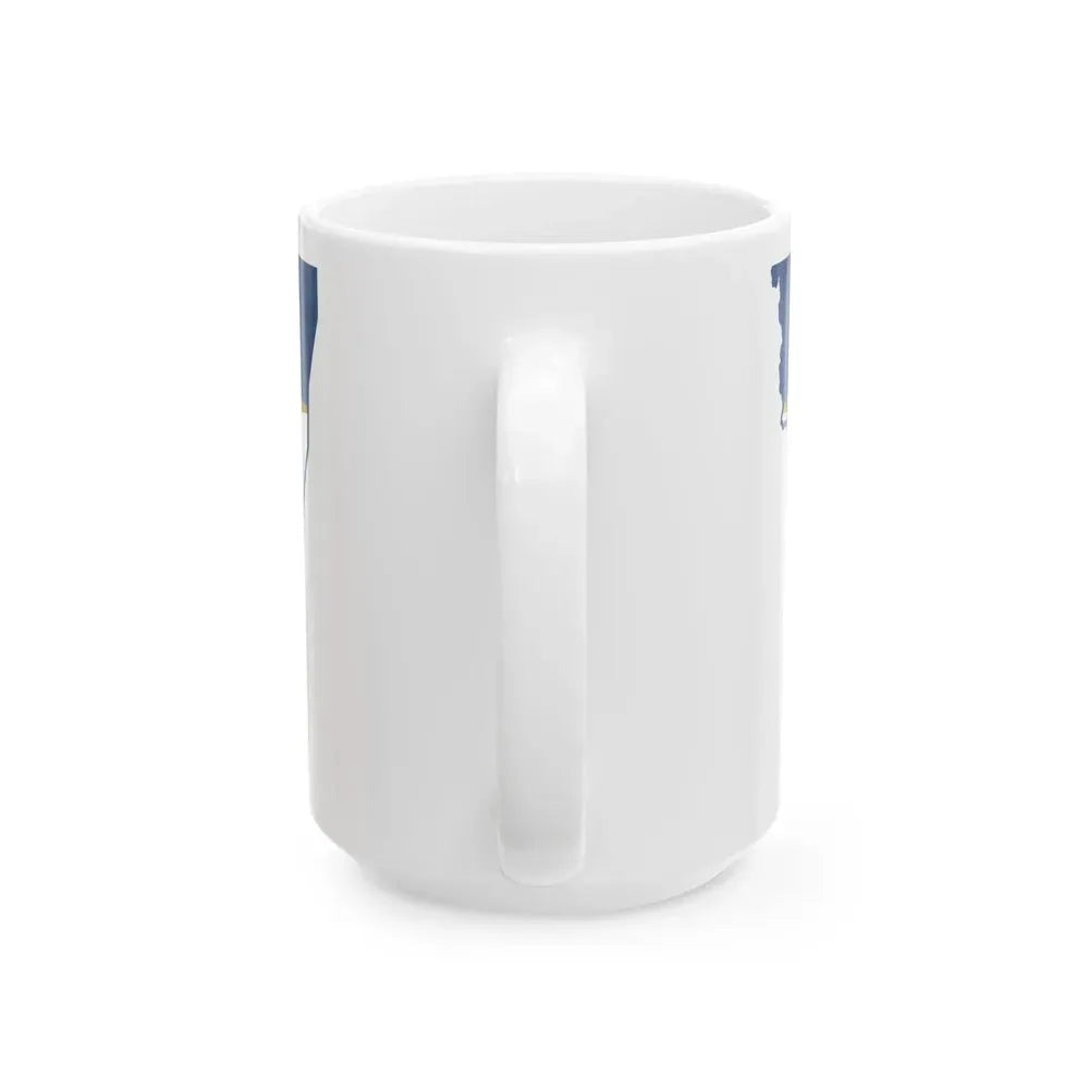 Flag map of Monongalia County West Virginia (United States) White Coffee Mug - Go Mug Yourself