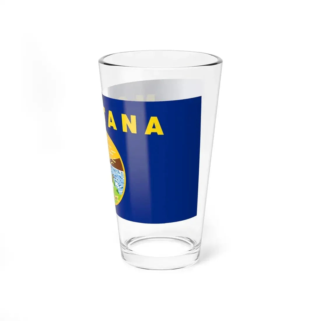 Flag-map of Montana (United States) Pint Glass 16oz - Go Mug Yourself