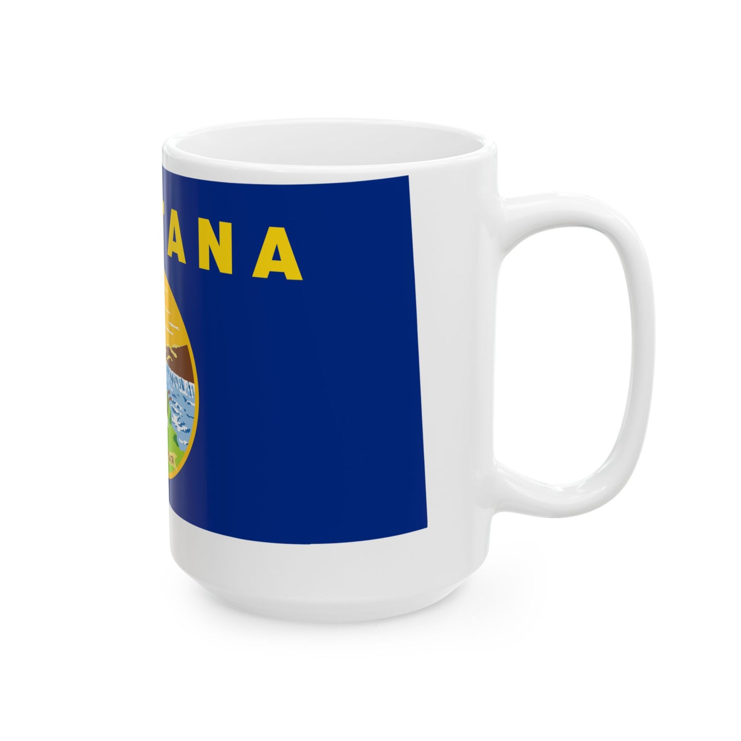 Flag-map of Montana (United States) White Coffee Mug-Go Mug Yourself