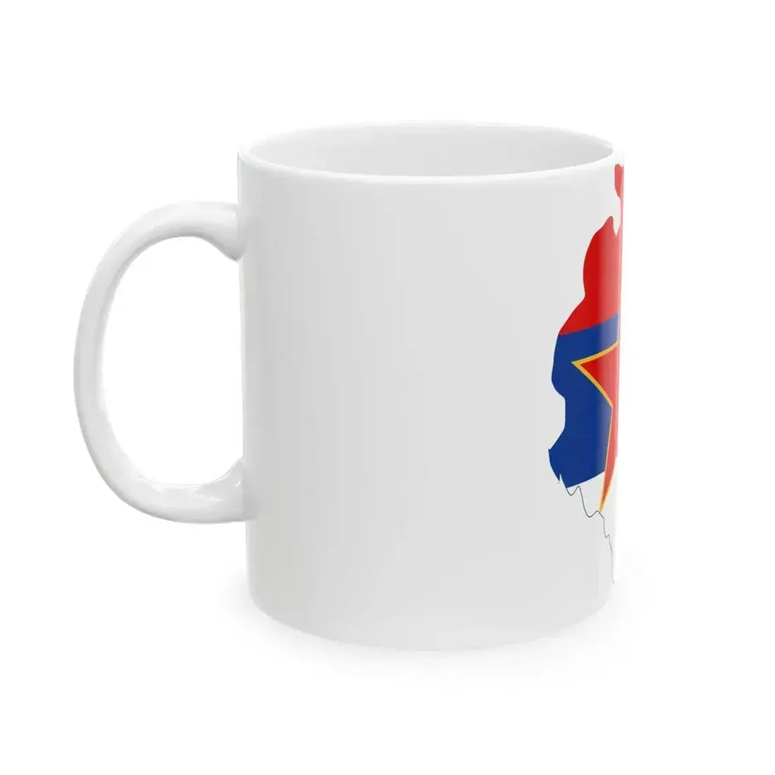 Flag map of Montenegro 1946-1993 (Montenegro) White Coffee Mug - Go Mug Yourself