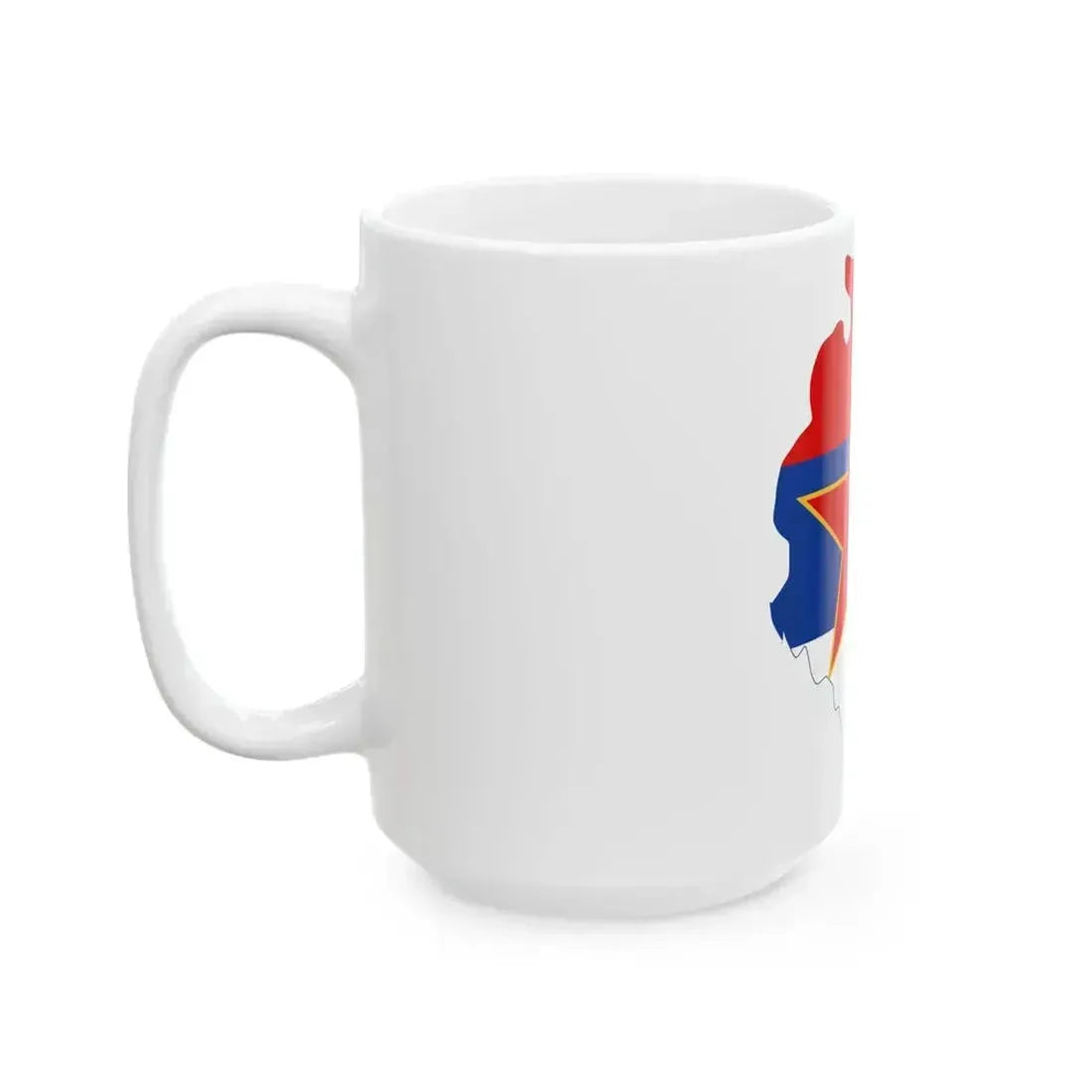 Flag map of Montenegro 1946-1993 (Montenegro) White Coffee Mug - Go Mug Yourself