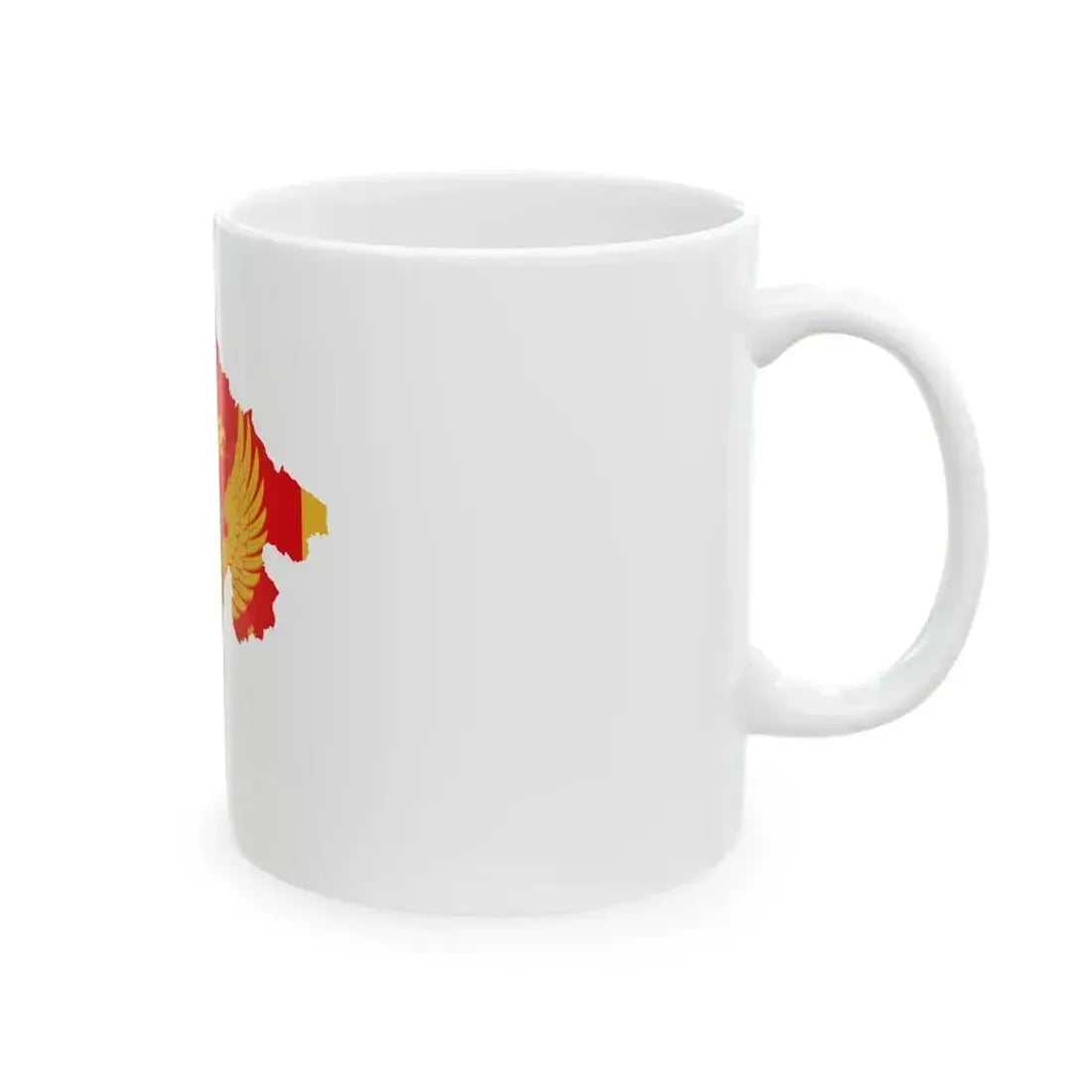 Flag map of Montenegro (Montenegro) White Coffee Mug - Go Mug Yourself