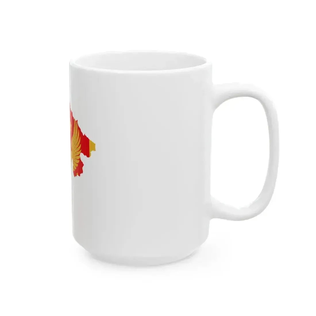 Flag map of Montenegro (Montenegro) White Coffee Mug - Go Mug Yourself