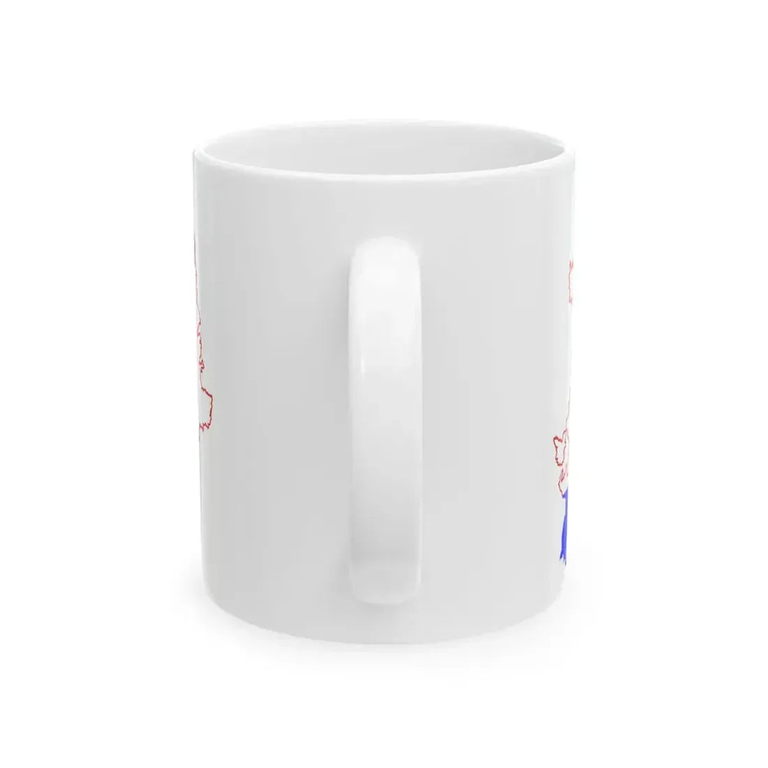 Flag-map of Mordovia (Russia) White Coffee Mug - Go Mug Yourself