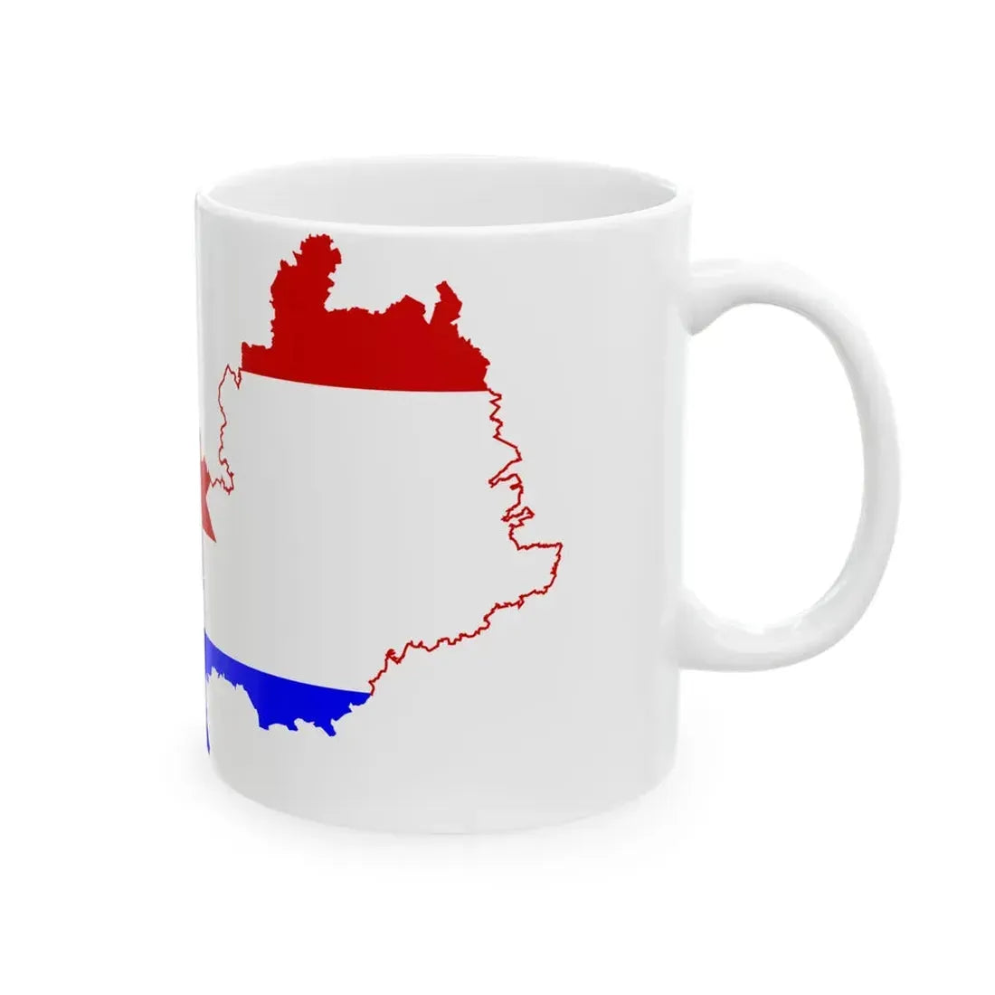 Flag-map of Mordovia (Russia) White Coffee Mug - Go Mug Yourself
