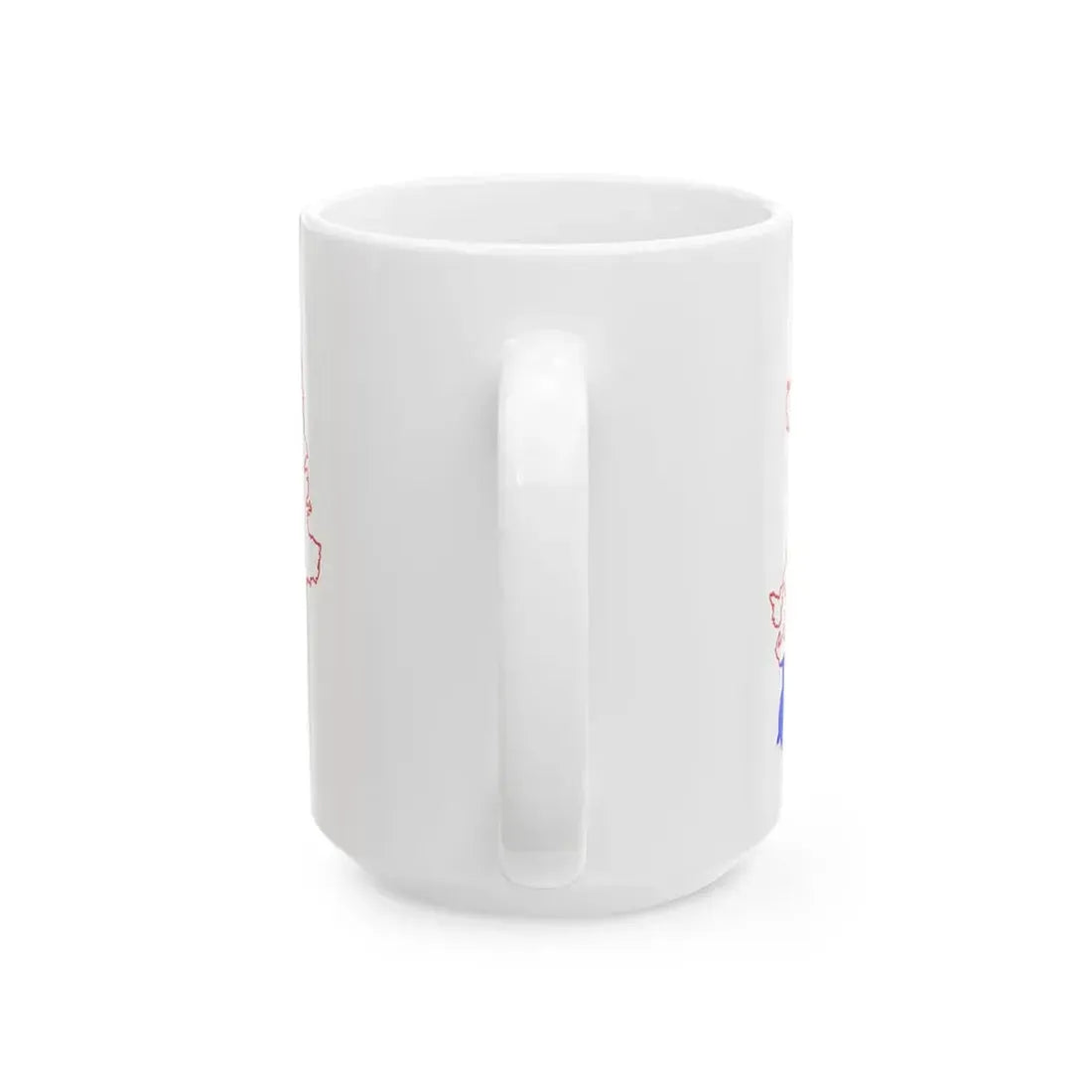 Flag-map of Mordovia (Russia) White Coffee Mug - Go Mug Yourself