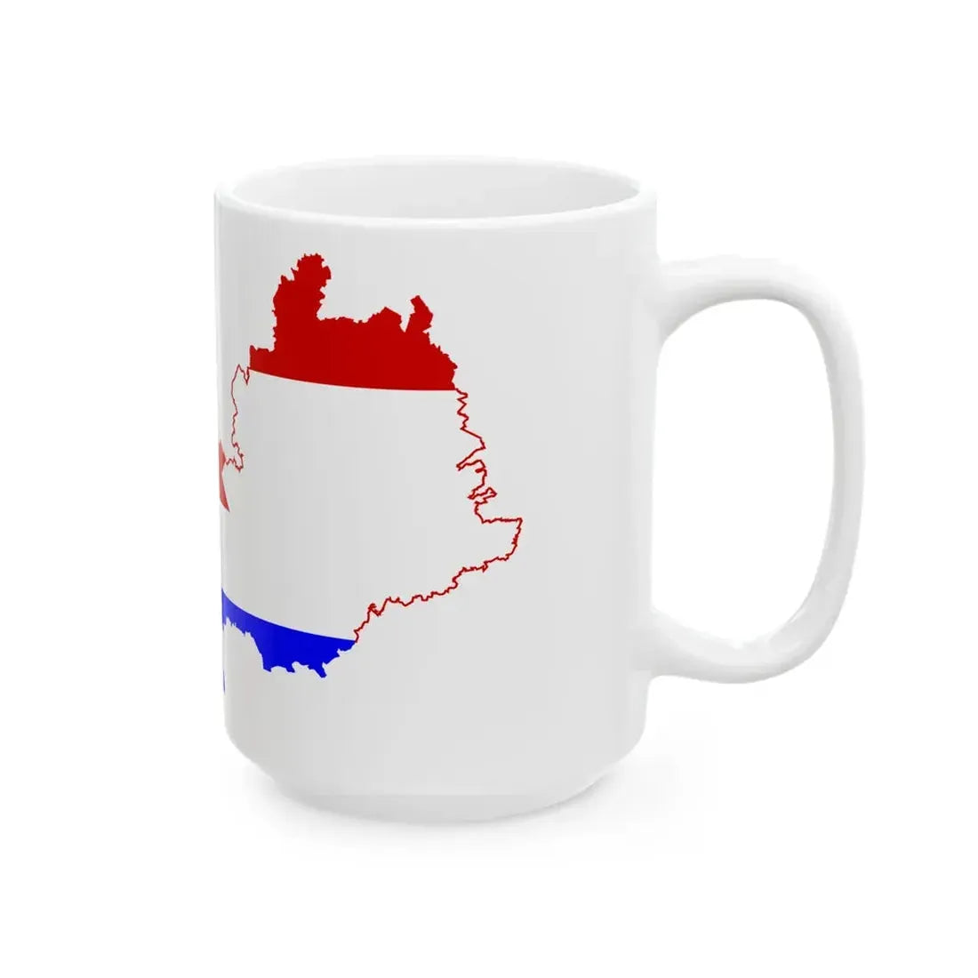 Flag-map of Mordovia (Russia) White Coffee Mug - Go Mug Yourself