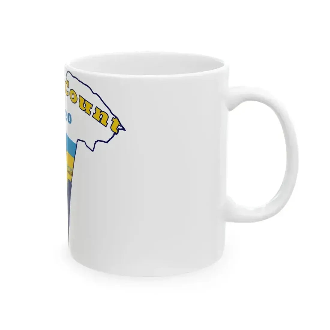 Flag map of Morgan County West Virginia (United States) White Coffee Mug - Go Mug Yourself