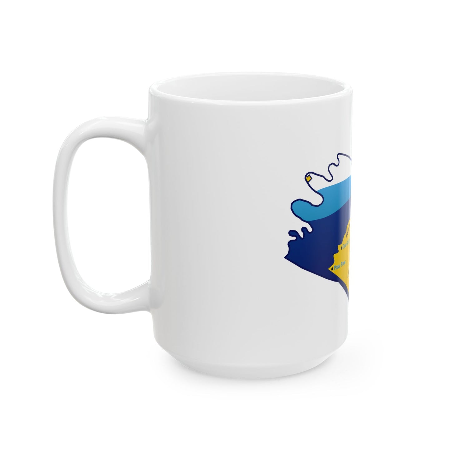 Flag map of Morgan County West Virginia (United States) White Coffee Mug-Go Mug Yourself
