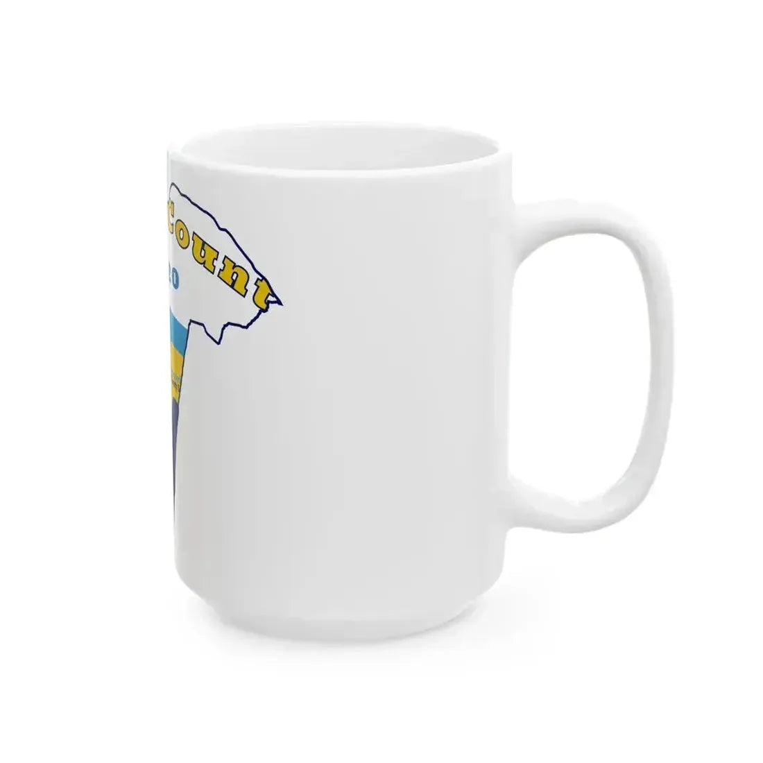 Flag map of Morgan County West Virginia (United States) White Coffee Mug - Go Mug Yourself