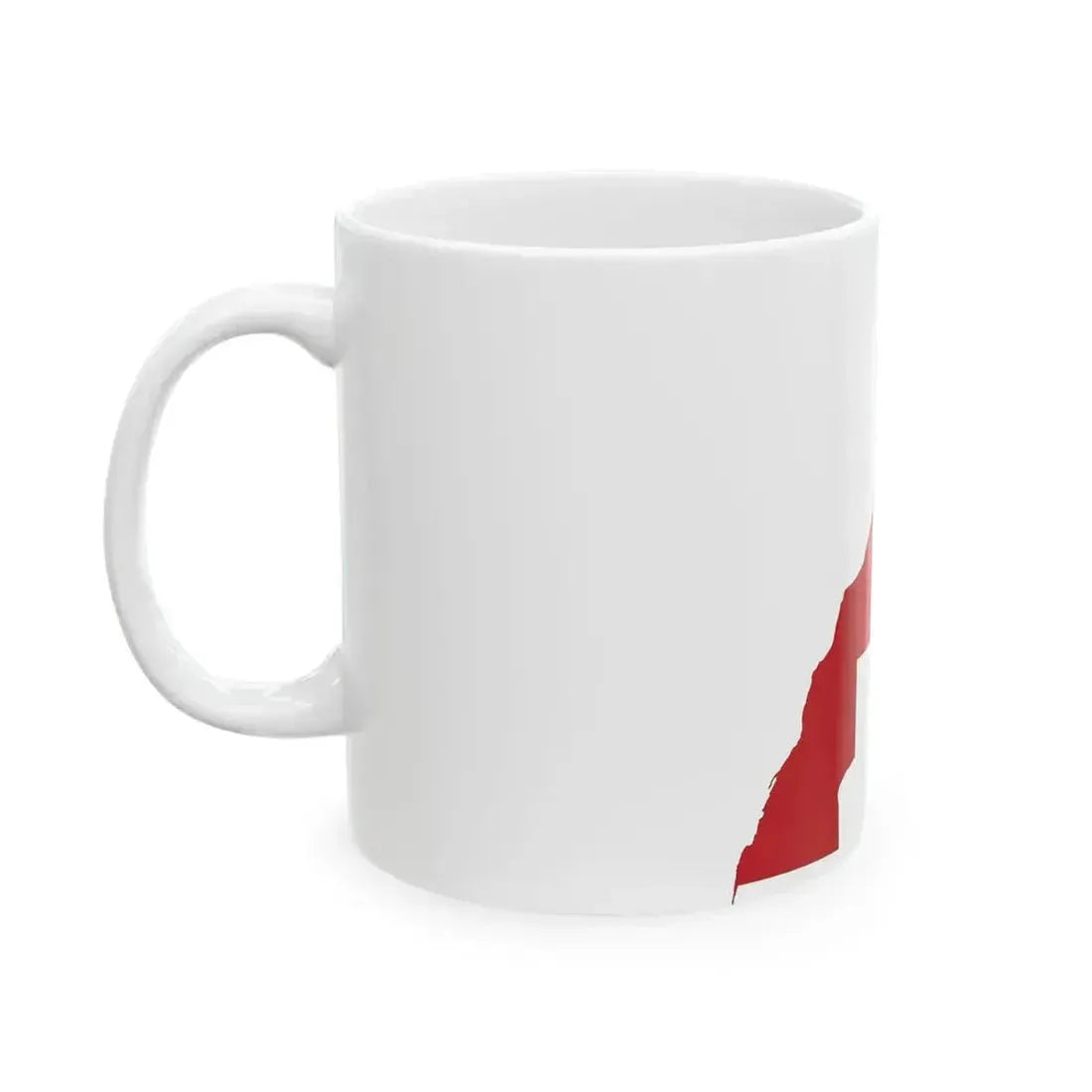 Flag Map of Morocco bordered (Morocco) White Coffee Mug - Go Mug Yourself