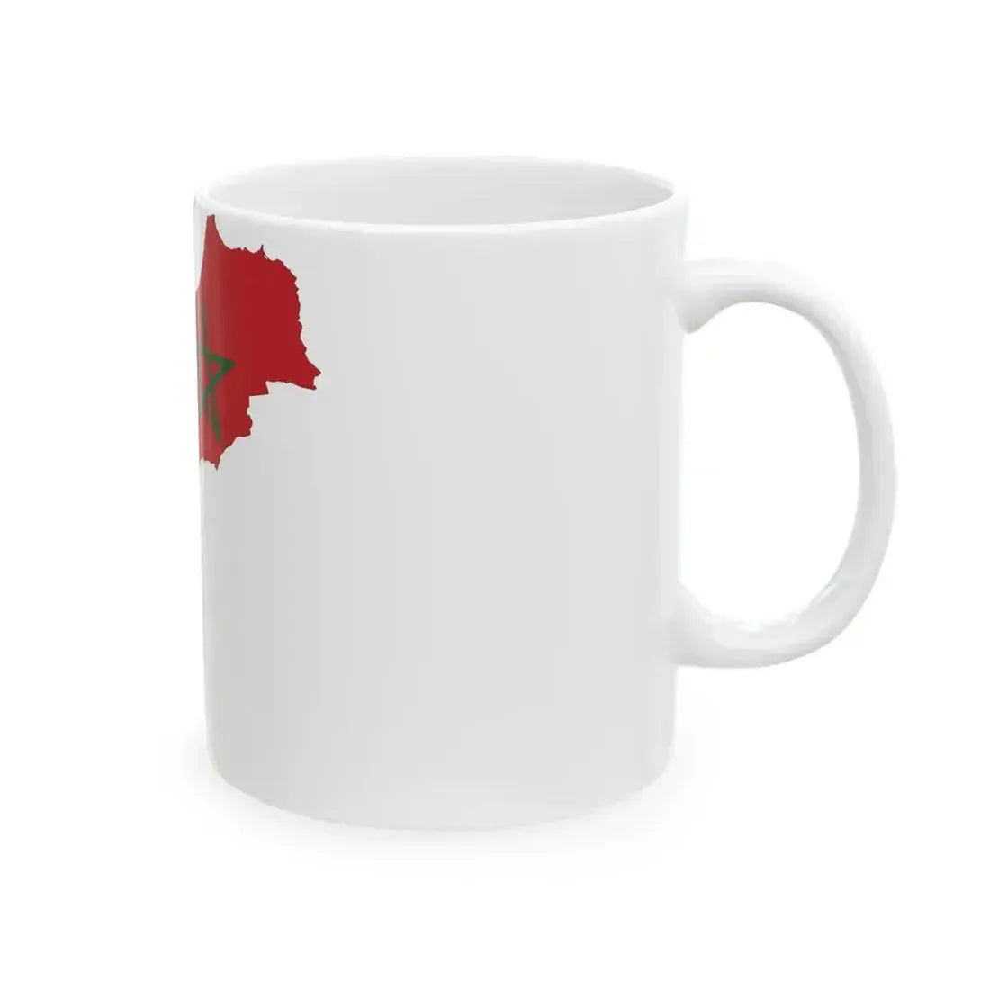 Flag Map of Morocco bordered (Morocco) White Coffee Mug - Go Mug Yourself