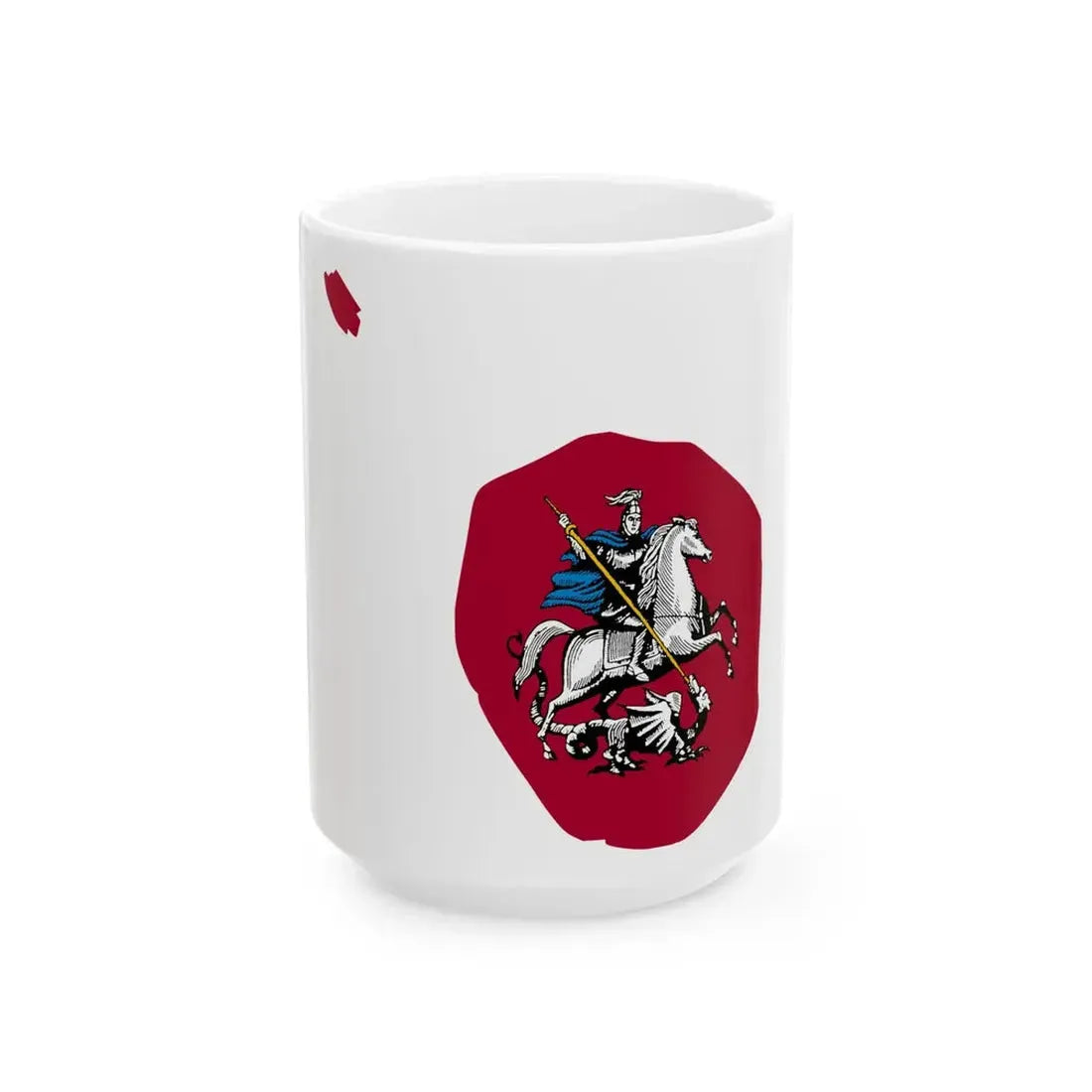 Flag-map of Moscow 1995 (Russia) White Coffee Mug 15oz - Go Mug Yourself
