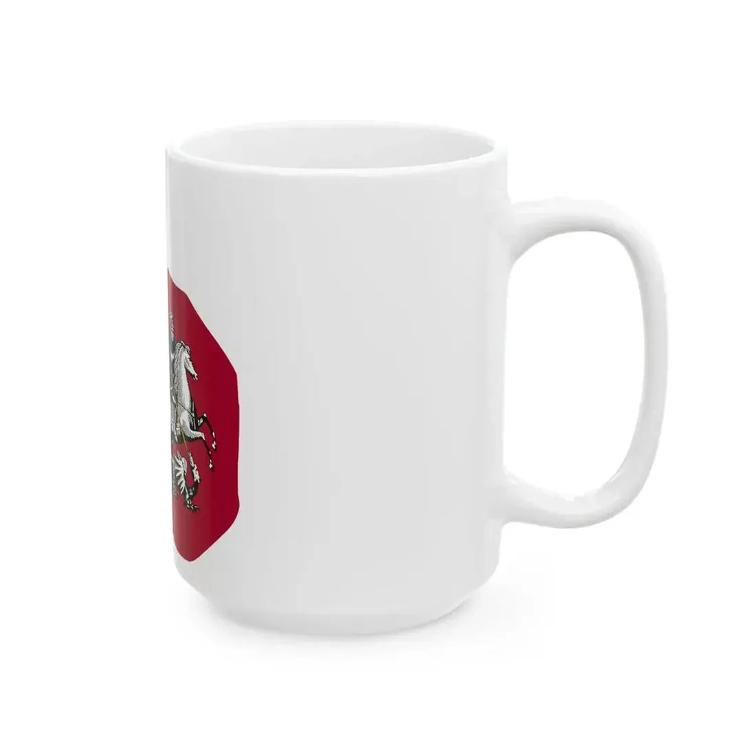 Flag-map of Moscow 1995 (Russia) White Coffee Mug - Go Mug Yourself