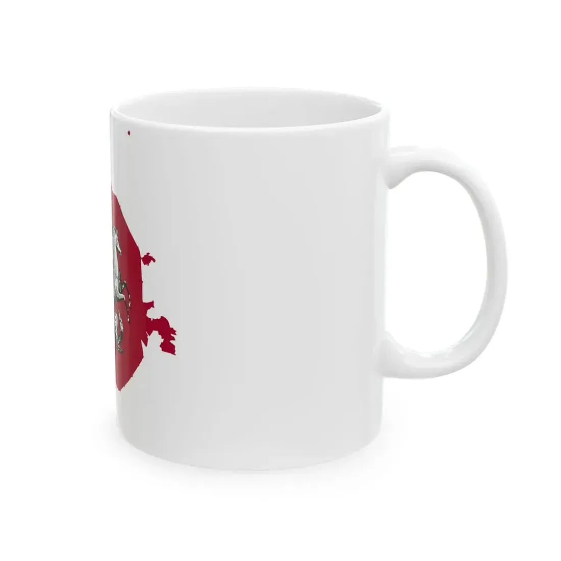 Flag-map of Moscow 2011-2012 (Russia) White Coffee Mug - Go Mug Yourself