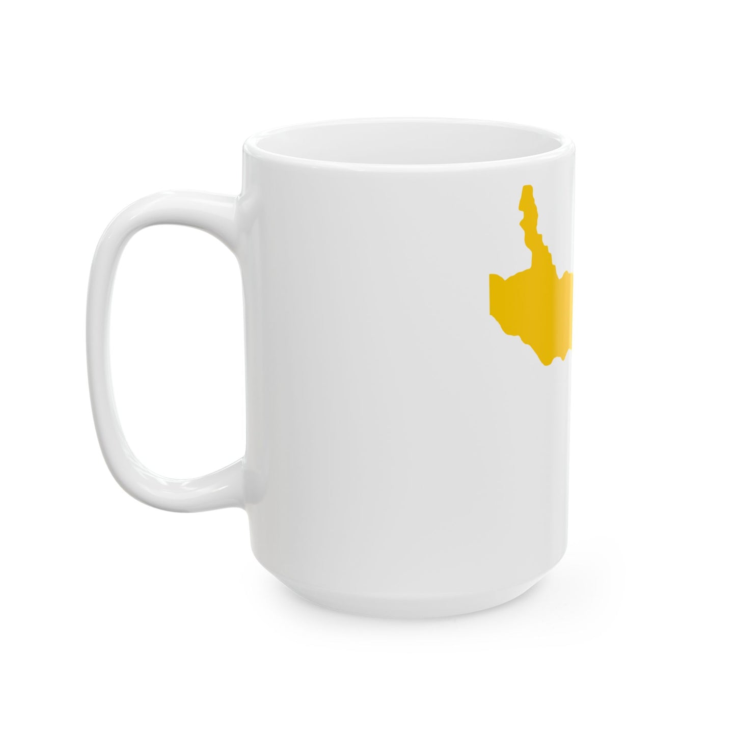 Flag-map of Mount Athos de facto (Greece) White Coffee Mug-Go Mug Yourself