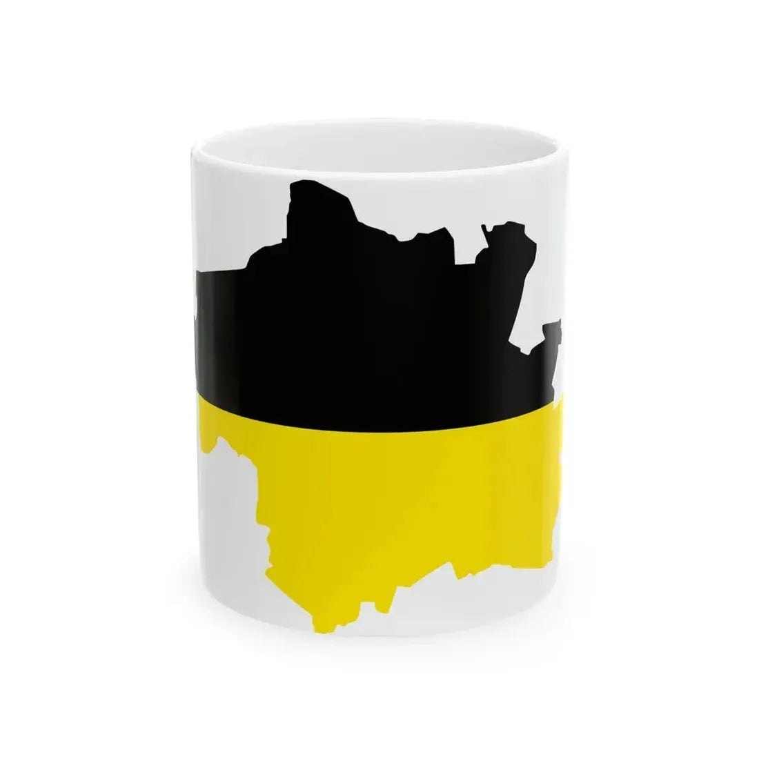 Flag-map of Munich striped (Germany) White Coffee Mug 11oz - Go Mug Yourself