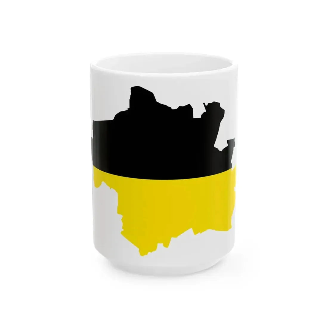 Flag-map of Munich striped (Germany) White Coffee Mug 15oz - Go Mug Yourself