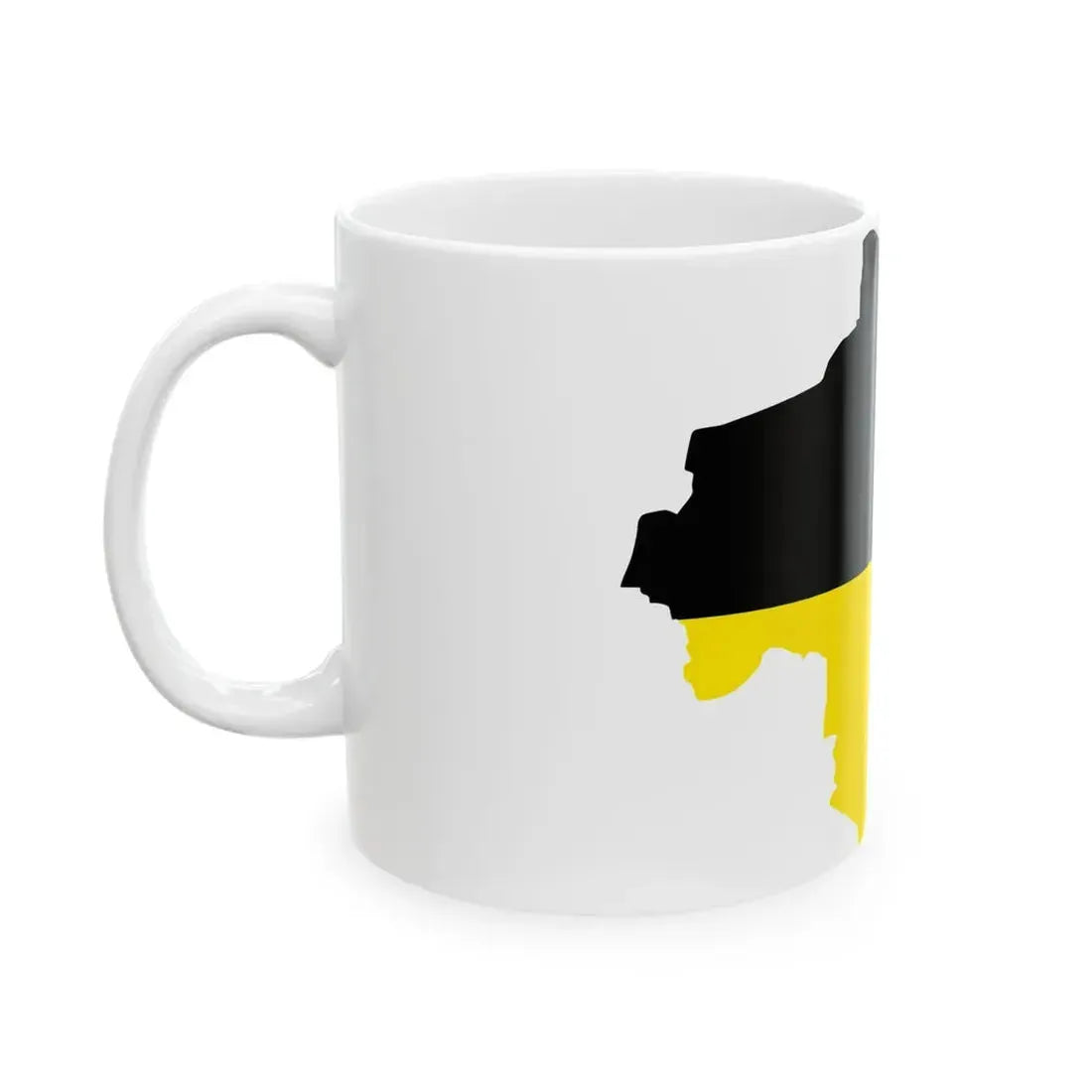 Flag-map of Munich striped (Germany) White Coffee Mug - Go Mug Yourself