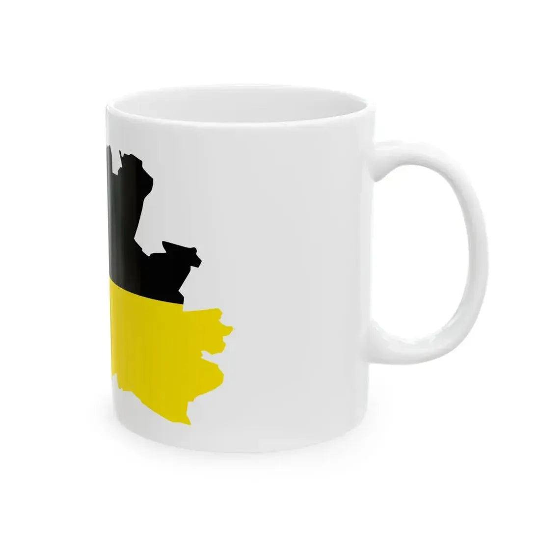 Flag-map of Munich striped (Germany) White Coffee Mug - Go Mug Yourself