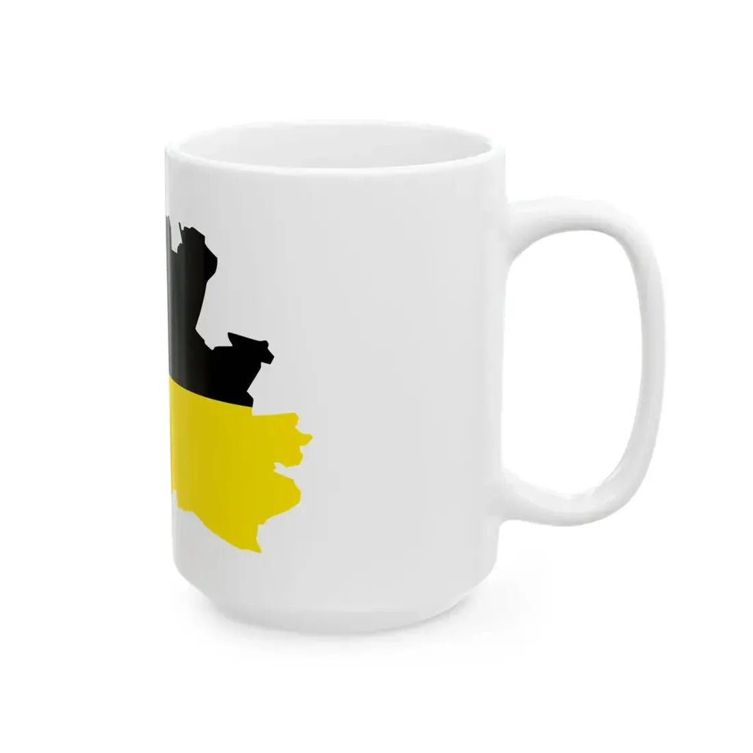 Flag-map of Munich striped (Germany) White Coffee Mug - Go Mug Yourself