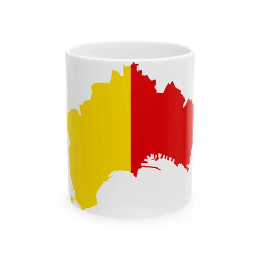 Flag map of Naples (Italy) White Coffee Mug 11oz - Go Mug Yourself