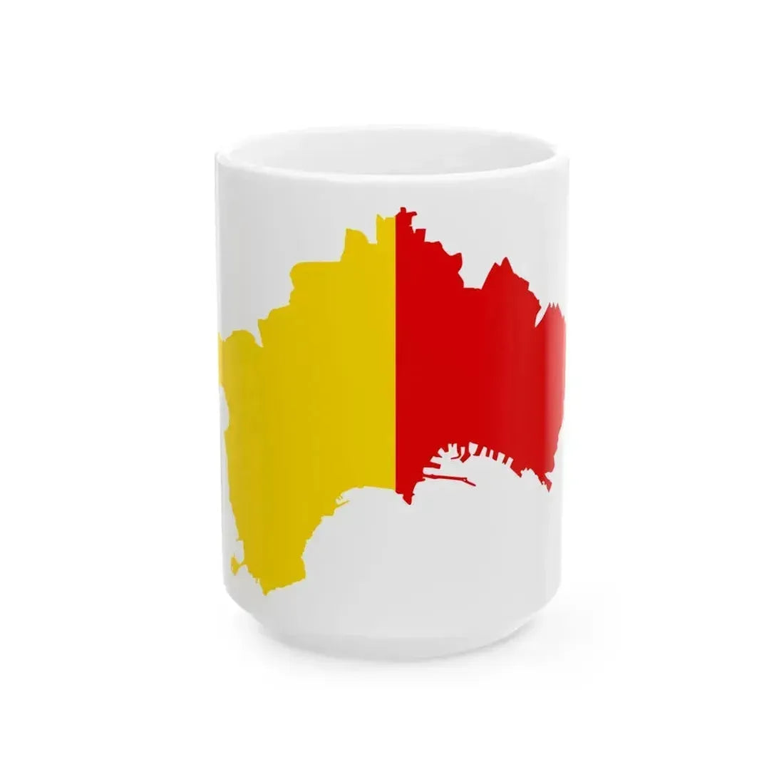 Flag map of Naples (Italy) White Coffee Mug 15oz - Go Mug Yourself