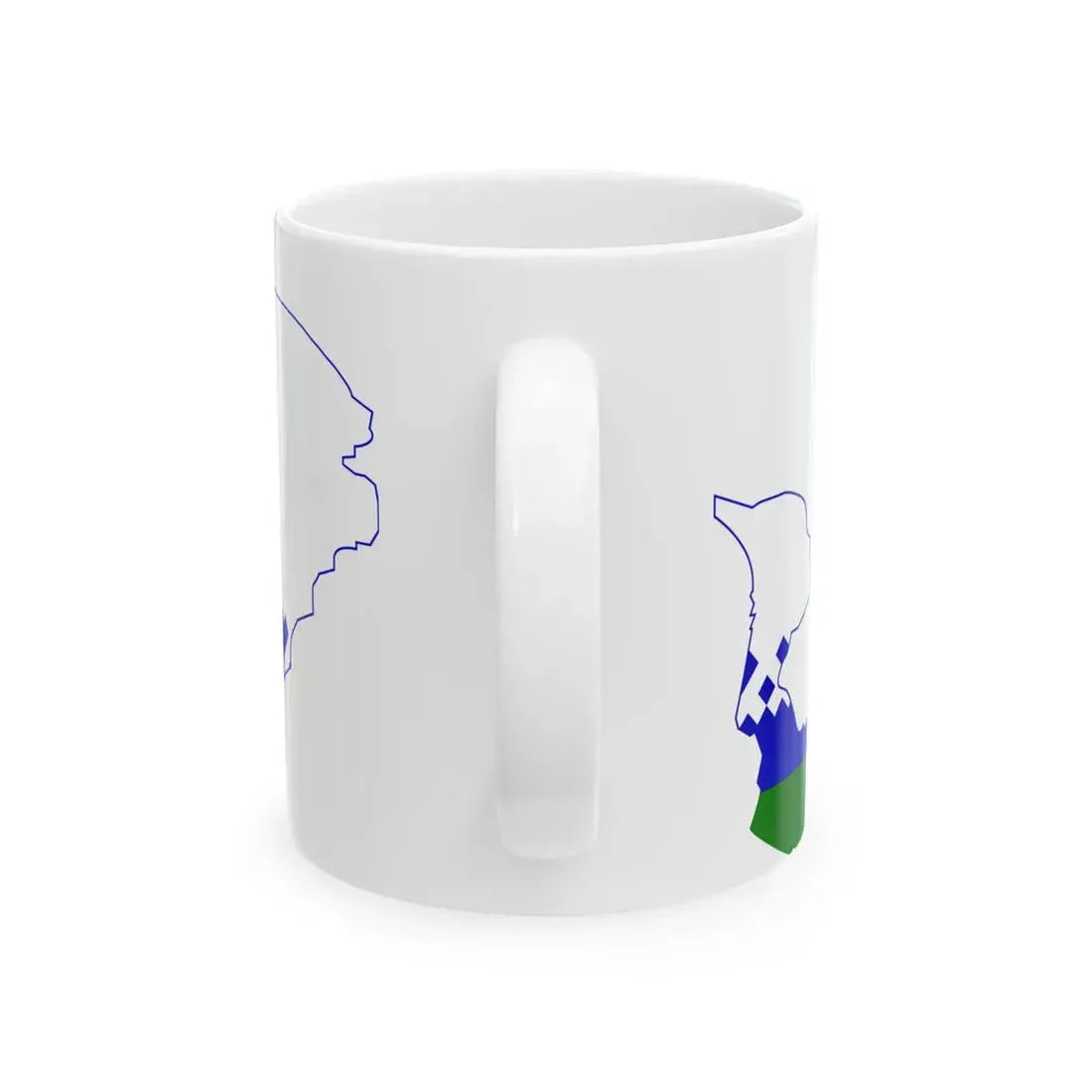 Flag-map of Nenets Autonomous Okrug (Russia) White Coffee Mug - Go Mug Yourself