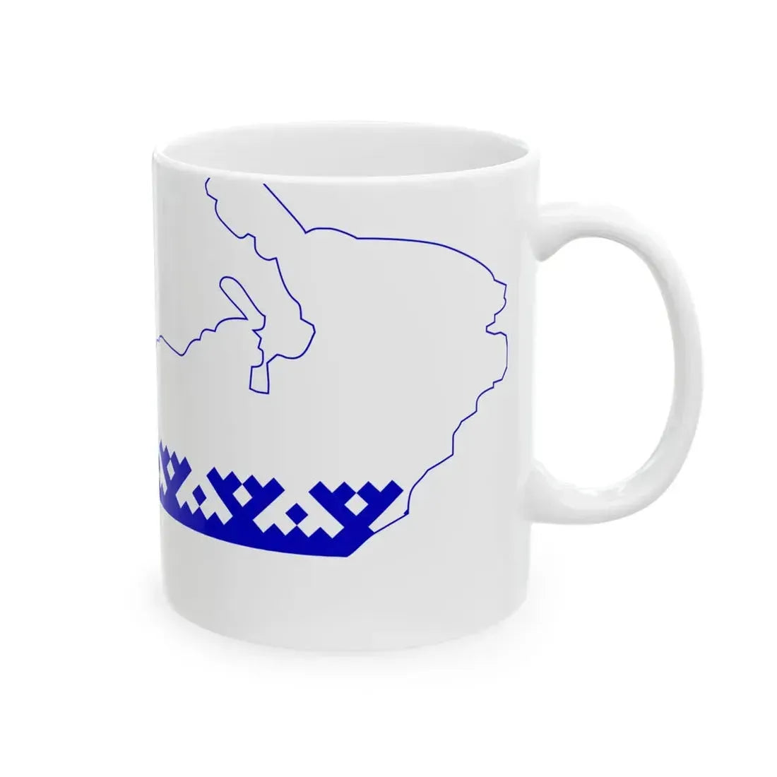Flag-map of Nenets Autonomous Okrug (Russia) White Coffee Mug - Go Mug Yourself