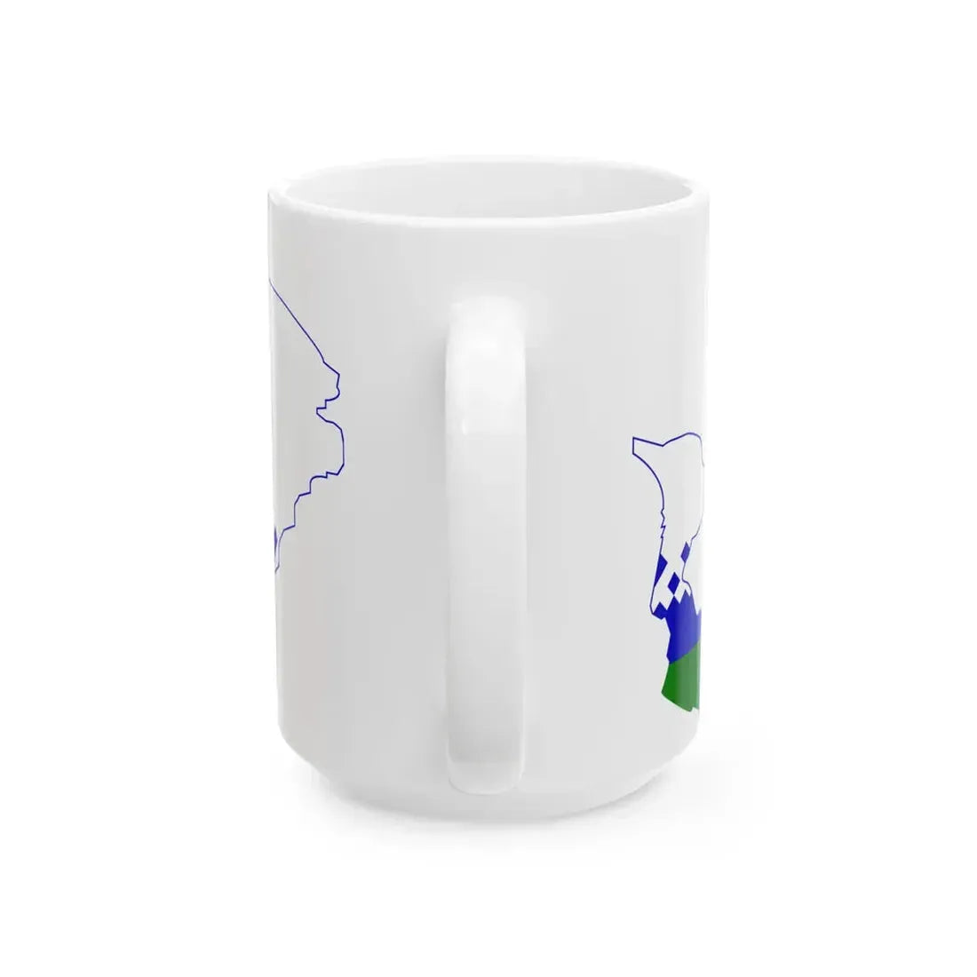 Flag-map of Nenets Autonomous Okrug (Russia) White Coffee Mug - Go Mug Yourself