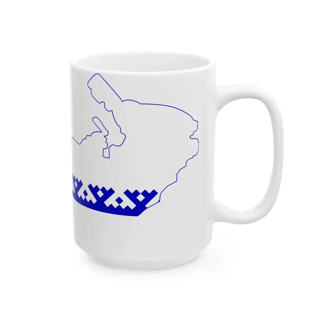Flag-map of Nenets Autonomous Okrug (Russia) White Coffee Mug - Go Mug Yourself