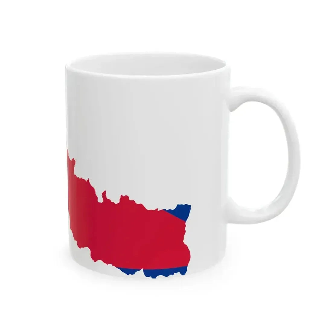 Flag map of Nepal (Nepal) White Coffee Mug - Go Mug Yourself