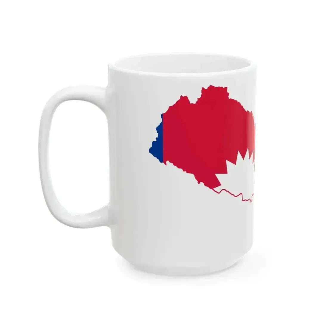 Flag map of Nepal (Nepal) White Coffee Mug - Go Mug Yourself