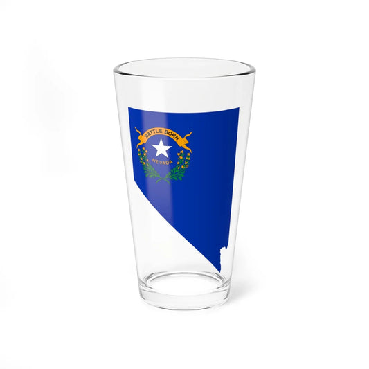 Flag-map of Nevada (United States) Pint Glass 16oz 16oz - Go Mug Yourself
