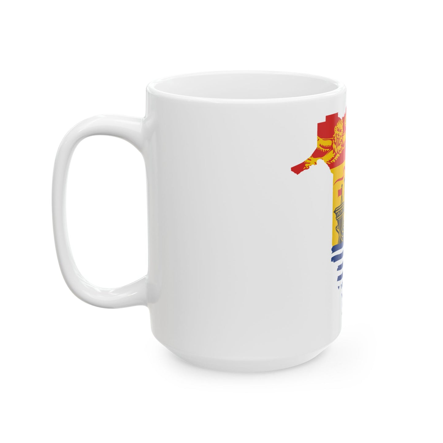 Flag-map of New Brunswick (Canada) White Coffee Mug-Go Mug Yourself