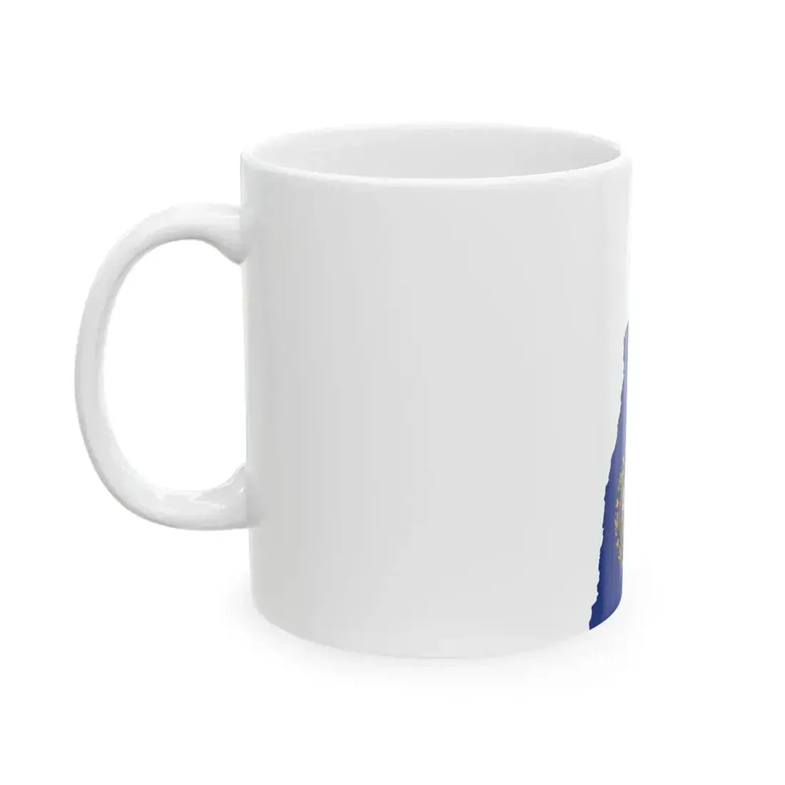 Flag map of New Hampshire (United States) White Coffee Mug - Go Mug Yourself