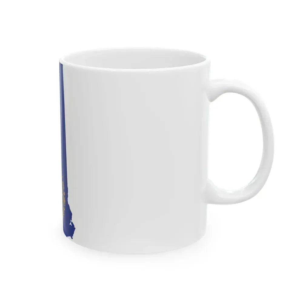 Flag map of New Hampshire (United States) White Coffee Mug - Go Mug Yourself