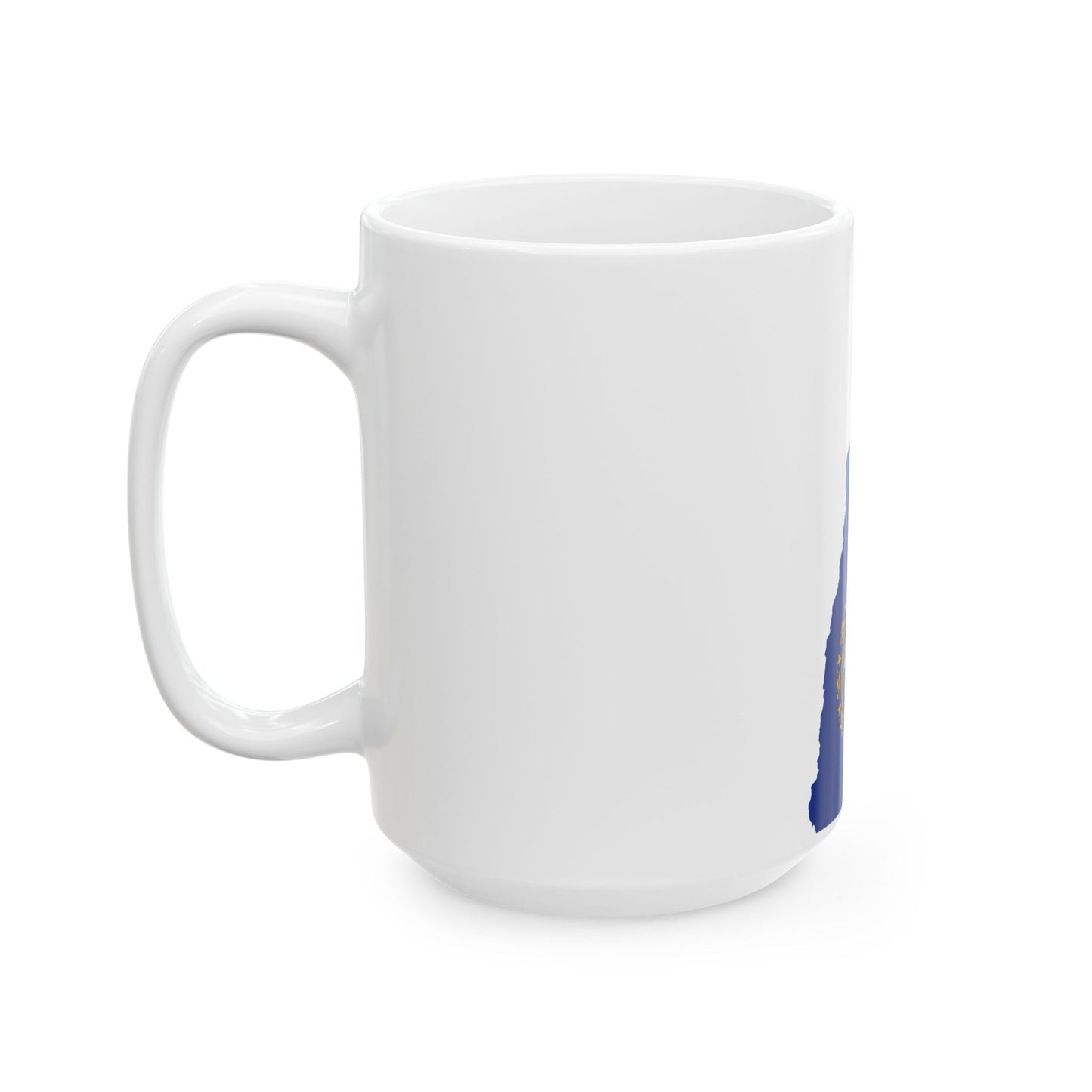 Flag map of New Hampshire (United States) White Coffee Mug-Go Mug Yourself