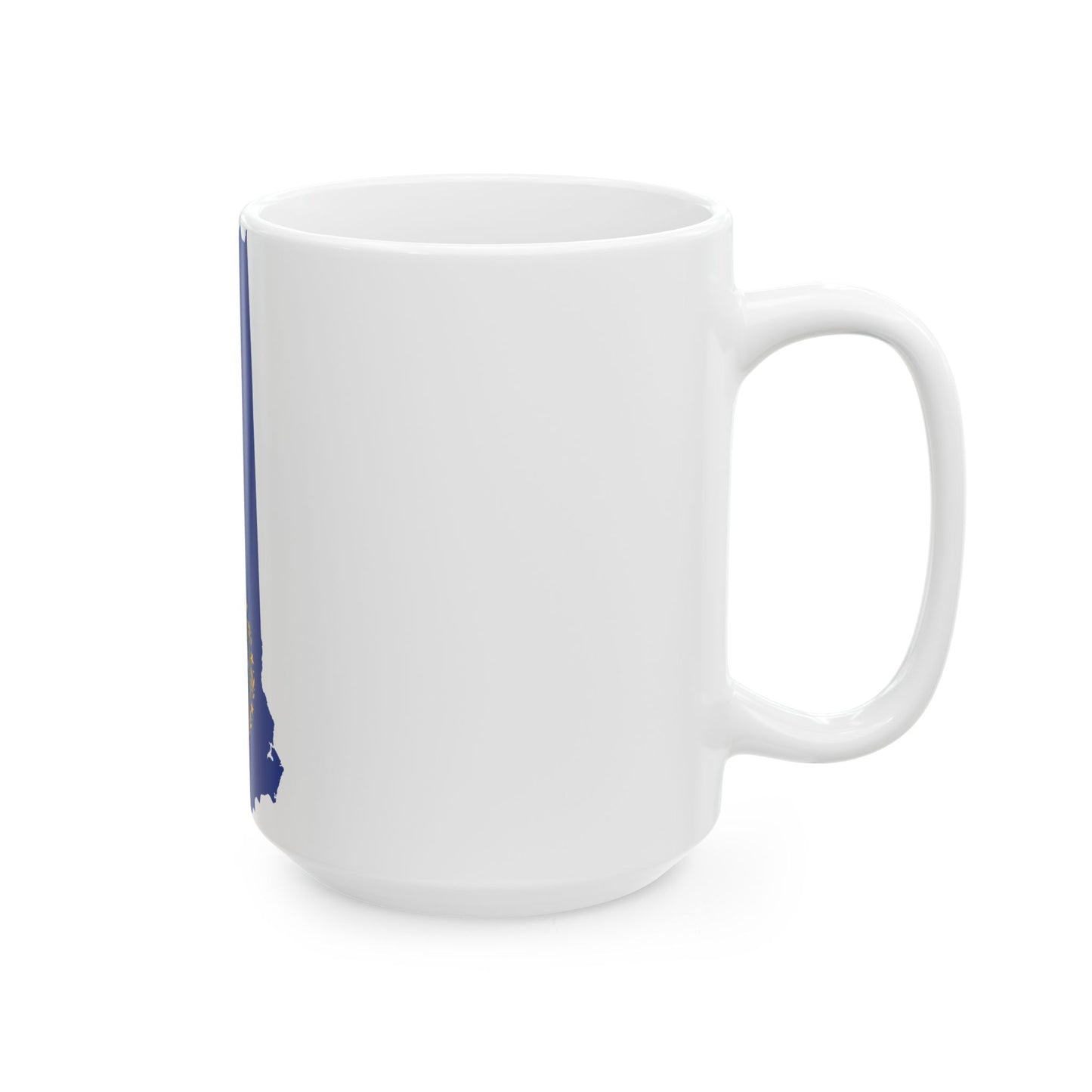 Flag map of New Hampshire (United States) White Coffee Mug-Go Mug Yourself