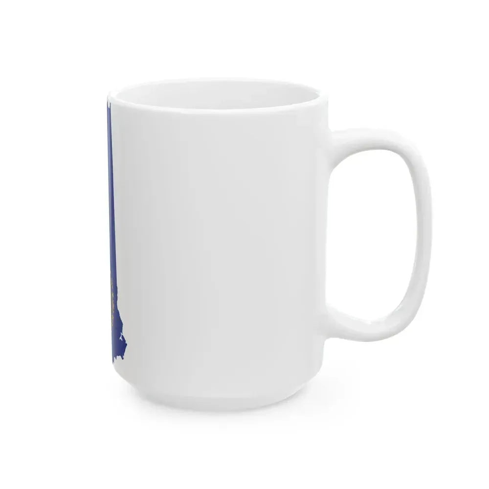 Flag map of New Hampshire (United States) White Coffee Mug - Go Mug Yourself