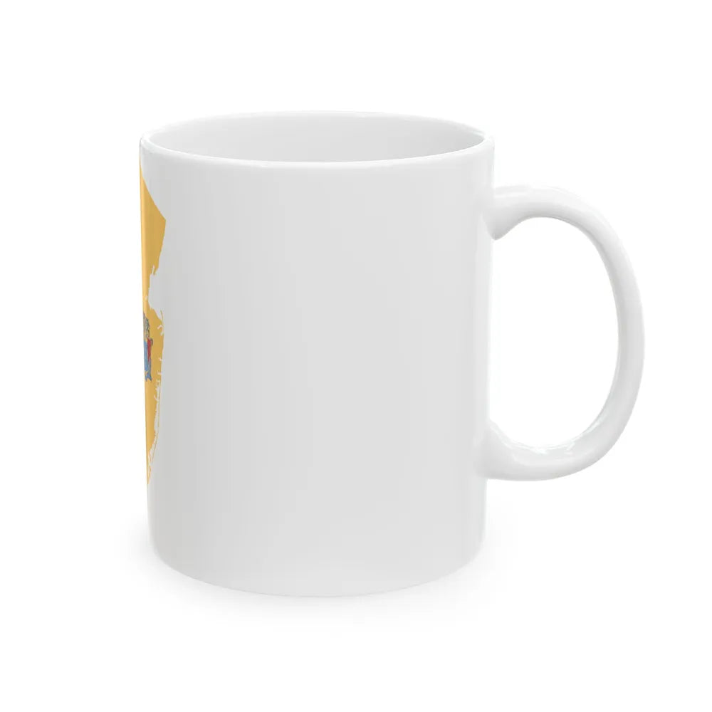 Flag-map of New Jersey (United States) White Coffee Mug - Go Mug Yourself